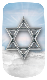 DAROYAL-120-BL-SL Star of David Blue-Silver